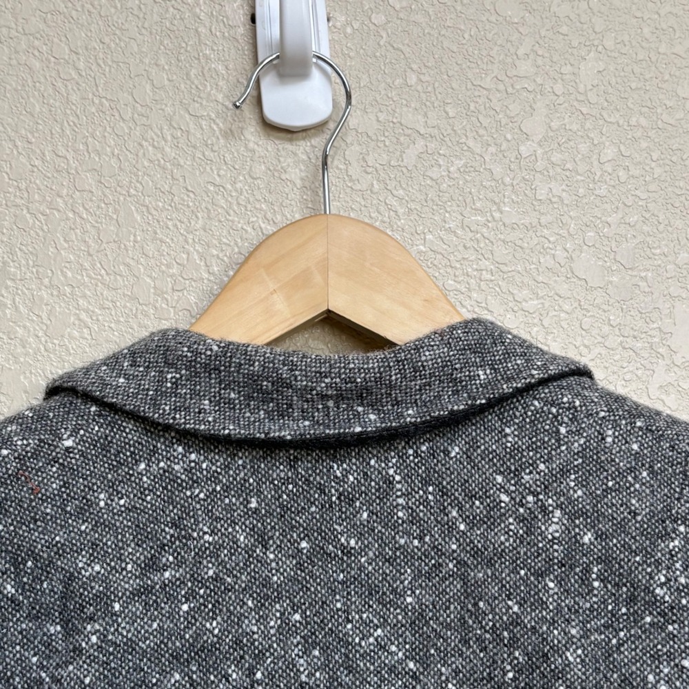 Abercrombie & Fitch Gray Tweed One-Button Blazer Women Size 4 Single Vent Jacket - Picture 8 of 9